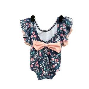 Ruffle Butts 3-6 month swim suit with ruffle sleeves and adorable bow‎ on back